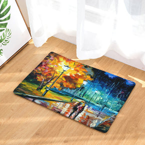 Oil Painting Patterned Entryway Doormat Rugs Kitchen Bathroom Anti-slip Mats 08