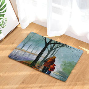 Oil Painting Patterned Entryway Doormat Rugs Kitchen Bathroom Anti-slip Mats 09