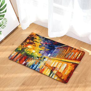 Oil Painting Patterned Entryway Doormat Rugs Kitchen Bathroom Anti-slip Mats 12