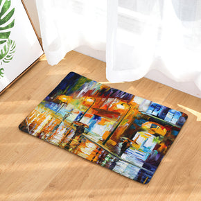 Oil Painting Patterned Entryway Doormat Rugs Kitchen Bathroom Anti-slip Mats 14