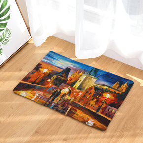 Oil Painting Patterned Entryway Doormat Rugs Kitchen Bathroom Anti-slip Mats 15