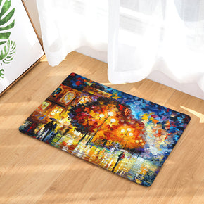 Oil Painting Patterned Entryway Doormat Rugs Kitchen Bathroom Anti-slip Mats 16