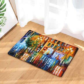 Oil Painting Patterned Entryway Doormat Rugs Kitchen Bathroom Anti-slip Mats 19