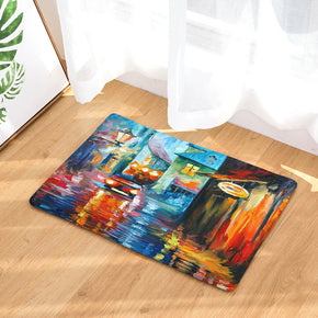 Oil Painting Patterned Entryway Doormat Rugs Kitchen Bathroom Anti-slip Mats 20