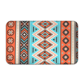 Moroccan Orange Simplicity Flannel Striped Patterned Entryway Doormat Rugs Kitchen Bathroom Anti-slip Mats