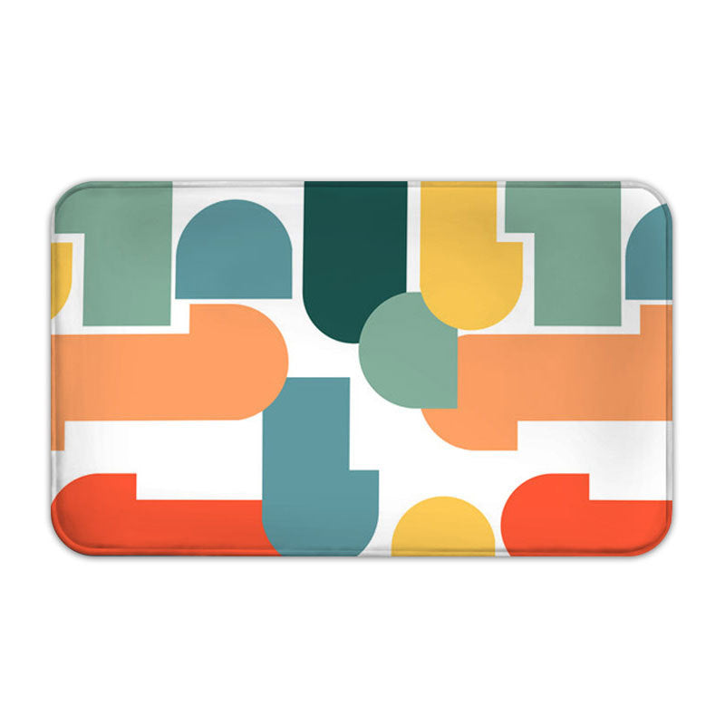 Flannel Striped Moroccan Simplicity Patterned Entryway Doormat Rugs Kitchen Bathroom Anti-slip Mats