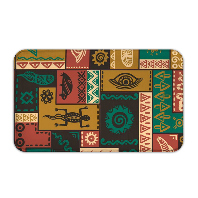 Flannel Traditional Patterned Simplicity Entryway Doormat Rugs Kitchen Bathroom Anti-slip Mats