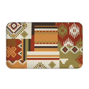 Flannel Modern Geometric Striped Patterned Simplicity Entryway Doormat Rugs Kitchen Bathroom Anti-slip Mats