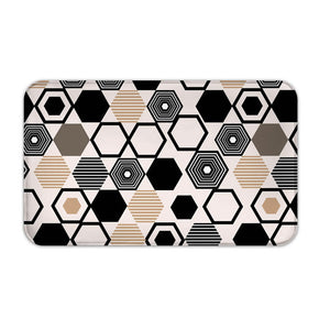 Brown Moroccan Modern Striped Flannel Geometric Patterned Simplicity Entryway Doormat Rugs Kitchen Bathroom Anti-slip Mats