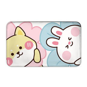 Cute Cartoon Animal Modern Flannel Patterned Simplicity Entryway Doormat Rugs Kitchen Bathroom Anti-slip Mats