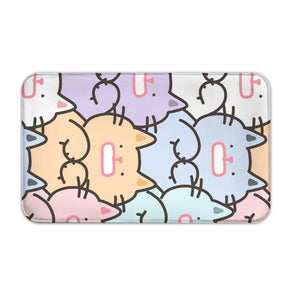 Purple Cat Modern Patterned Cute Cartoon Flannel Animal Simplicity Entryway Doormat Rugs Kitchen Bathroom Anti-slip Mats