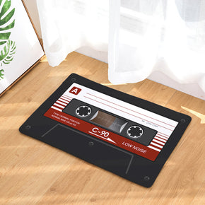 Black Red White Tape Retro Flannel Patterned Simplicity Entryway Doormat Rugs Kitchen Bathroom Anti-slip Mats