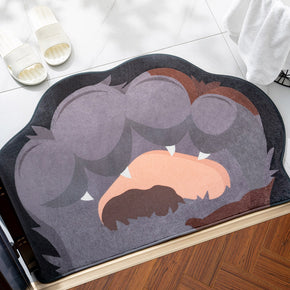 11 Animal Paw Shape Irregular Shape Flannel Modern Patterned Simplicity Entryway Doormat Rugs Kitchen Bathroom Anti-slip Mats