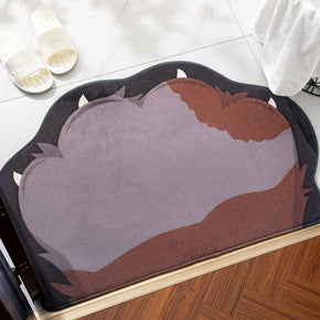 12 Animal Paw Shape Irregular Shape Flannel Modern Patterned Simplicity Entryway Doormat Rugs Kitchen Bathroom Anti-slip Mats