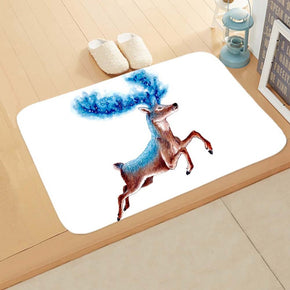Flannel Deer Lovely Modern Patterned Simplicity Entryway Doormat Rugs Kitchen Bathroom Anti-slip Mats