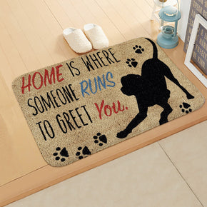 Vintage Proverbs Hand-drawn Text Pattern Modern Patterned Simplicity Entryway Doormat Rugs Kitchen Bathroom Anti-slip Mats 22