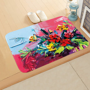 Oil Painting Printed Pattern Modern Simplicity Entryway Doormat Rugs Kitchen Bathroom Anti-slip Mats 20