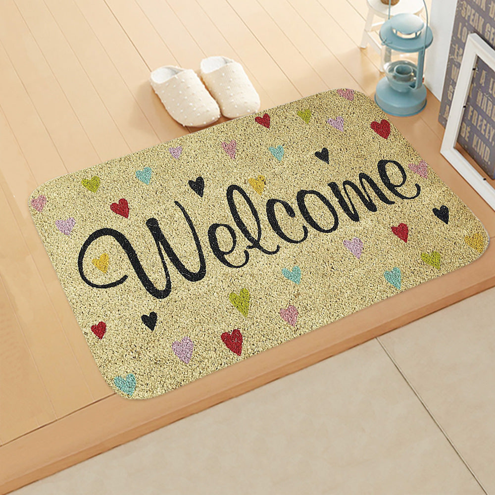 ¡°Welcome¡± Pattern Modern Simplicity Entryway Doormat Rugs Kitchen Bathroom Anti-slip Mats 08