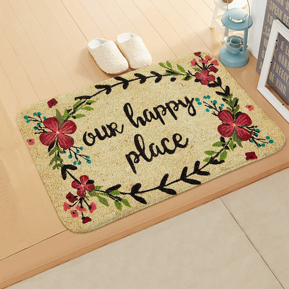 Welcome Home Pattern Modern Simplicity Entryway Doormat Rugs Kitchen Bathroom Anti-slip Mats 10