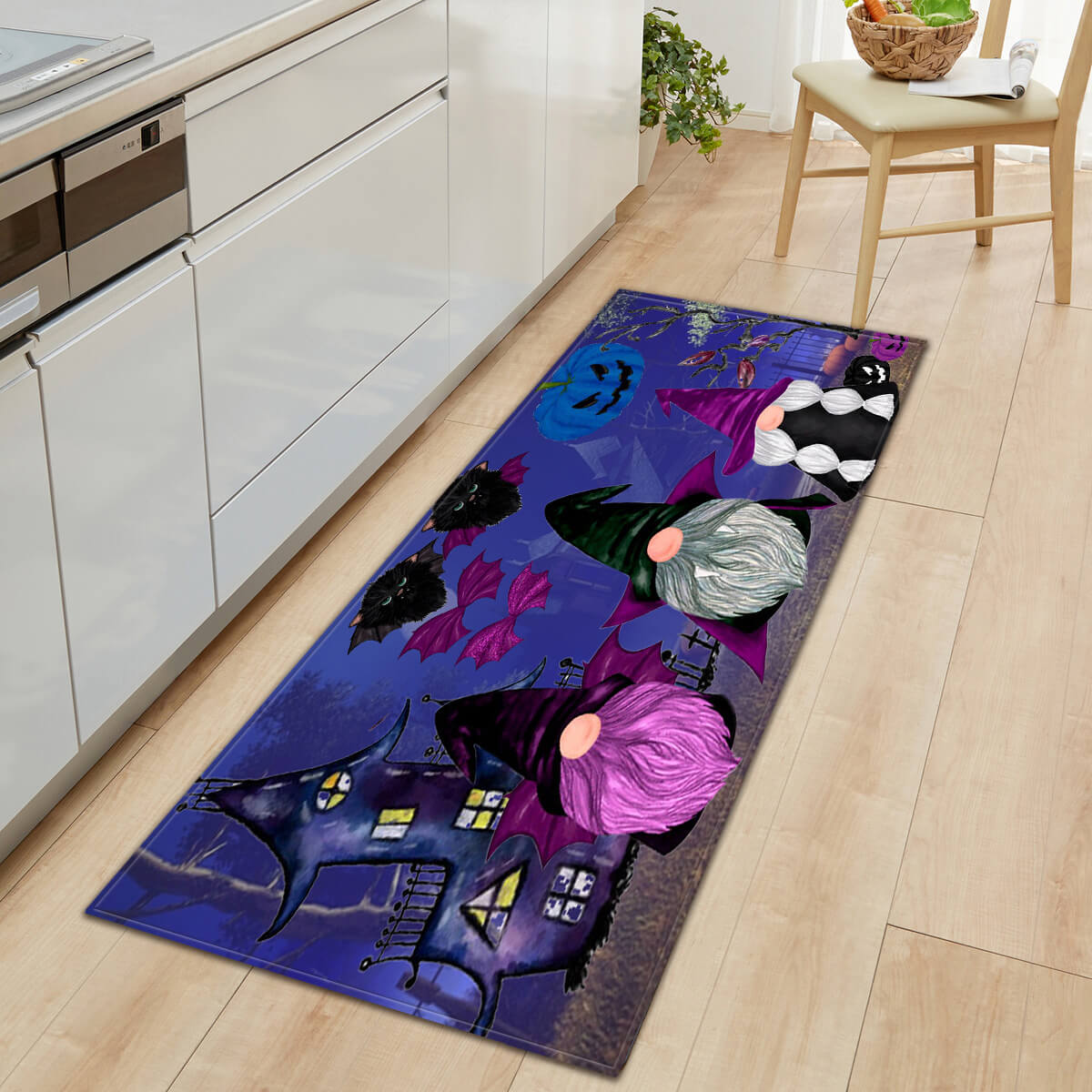 Halloween Series Pattern Entryway Doormat Runners Rugs Kitchen Bathroom Anti-slip Mats 02