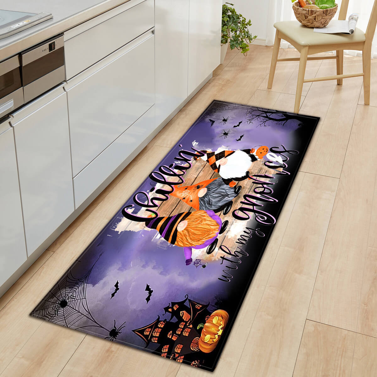Halloween Series Pattern Entryway Doormat Runners Rugs Kitchen Bathroom Anti-slip Mats 08