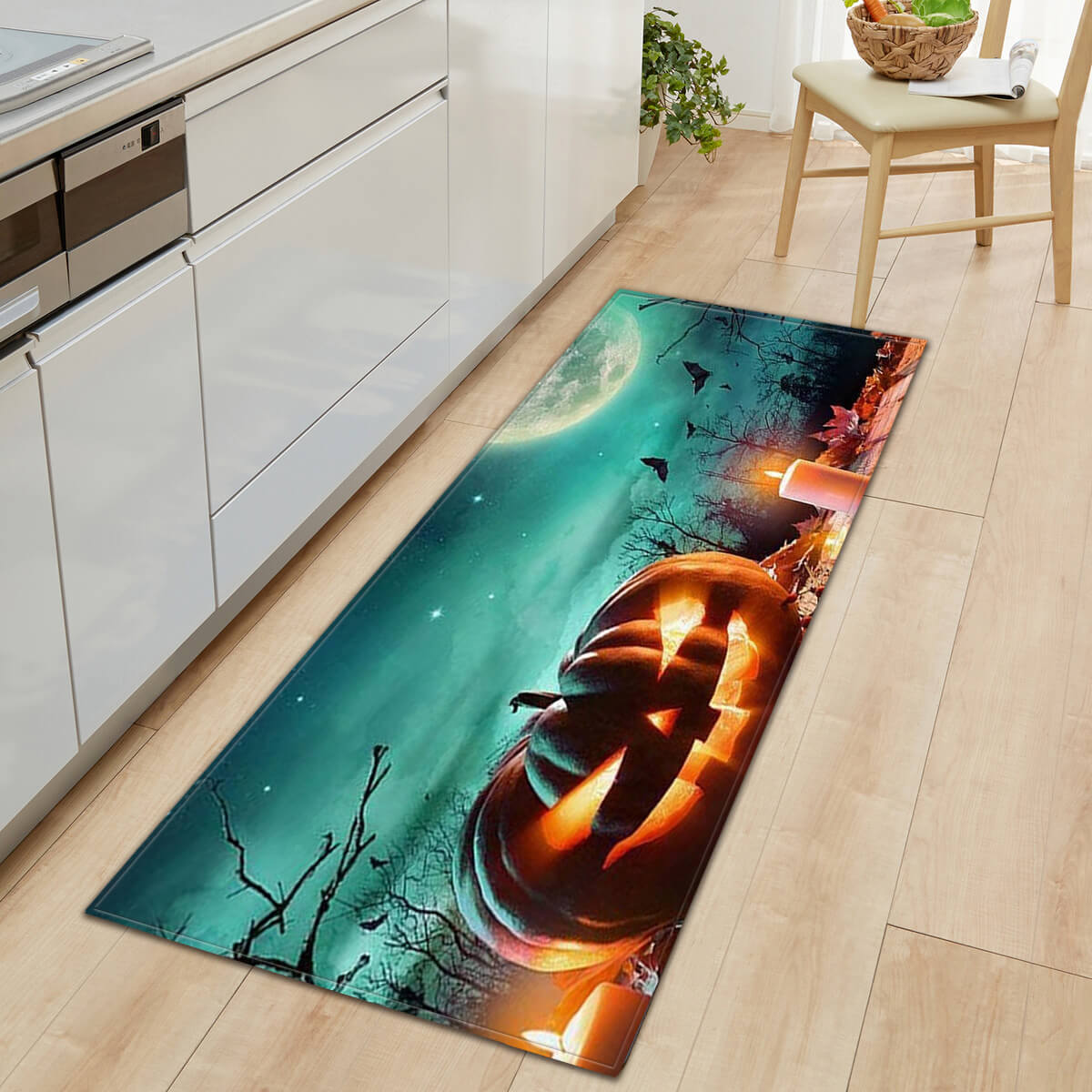 Halloween Series Pattern Entryway Doormat Runners Rugs Kitchen Bathroom Anti-slip Mats 11