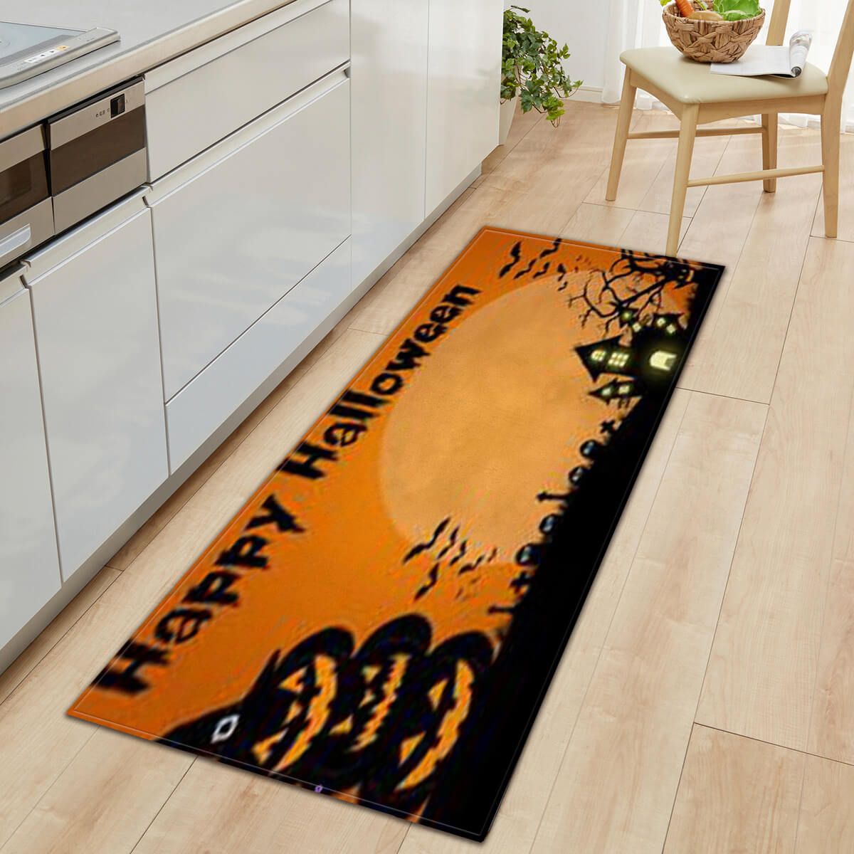 Halloween Series Pattern Entryway Doormat Runners Rugs Kitchen Bathroom Anti-slip Mats 23