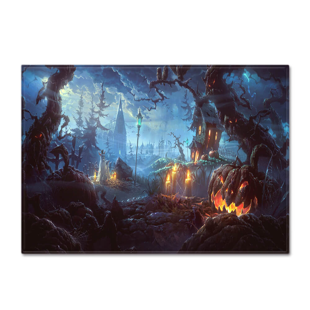 Halloween Flannel Living Room Carpets for Party Holiday Decoration