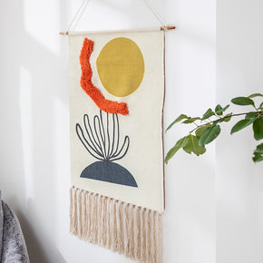 Quality Cotton Hanging Rugs Tapestry with Tassel Handwoven for Bedroom Living Room Hall Wall Decor Art Tapestries