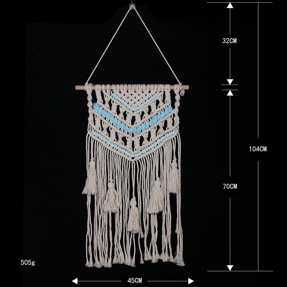 Quality Handwoven Cotton Hanging Rugs Tapestry With Tassel Handwoven For Bedroom Living Room Hall Wall Decor Art Tapestries