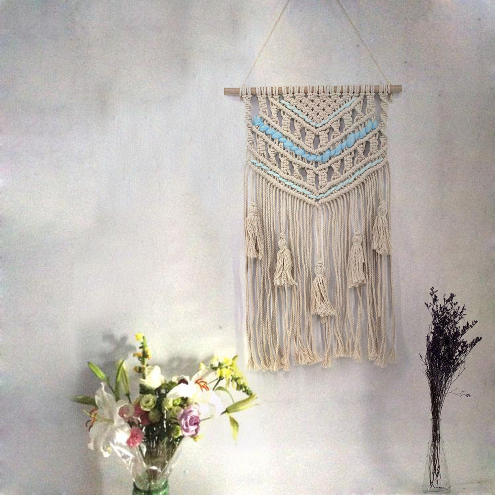 Quality Handwoven Cotton Hanging Rugs Tapestry With Tassel Handwoven For Bedroom Living Room Hall Wall Decor Art Tapestries