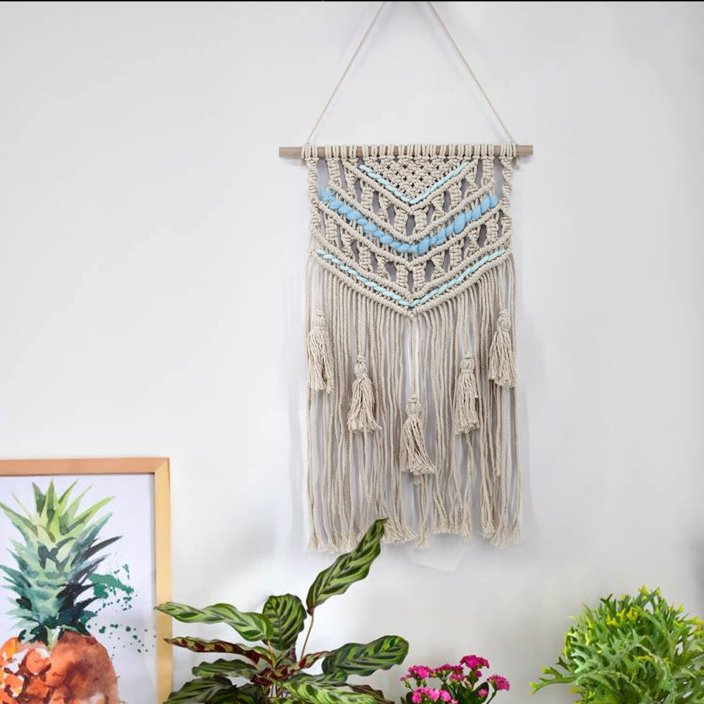 Quality Handwoven Cotton Hanging Rugs Tapestry With Tassel Handwoven For Bedroom Living Room Hall Wall Decor Art Tapestries