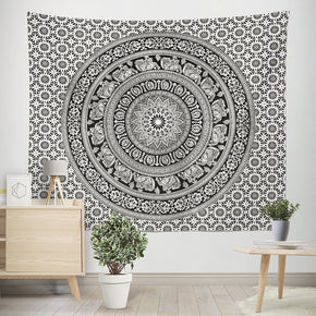 Vintage 3D Floral Patterned Decor Hanging Rugs Wall Art Tapestries for Bedroom Living Room Hall Dorm 17