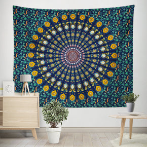 Vintage 3D Floral Patterned Decor Hanging Rugs Wall Art Tapestries for Bedroom Living Room Hall Dorm 19