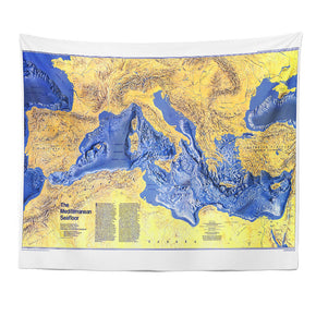 Vintage World Map Patterned Decor Hanging Rugs Wall Art Tapestries for Bedroom Living Room Hall Dorm 20