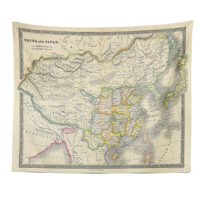 Vintage World Map Patterned Decor Hanging Rugs Wall Art Tapestries for Bedroom Living Room Hall Dorm 34