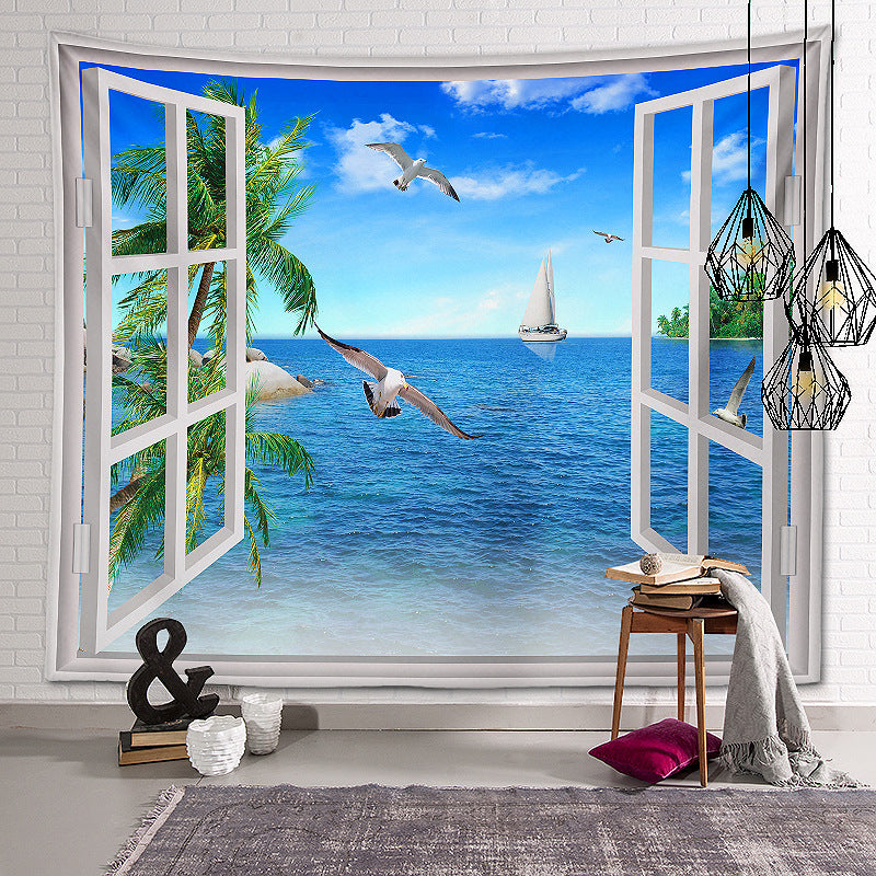 Forest Landscape Patterned Decor Hanging Rugs Wall Art Tapestries for Bedroom Living Room Hall Dorm 01