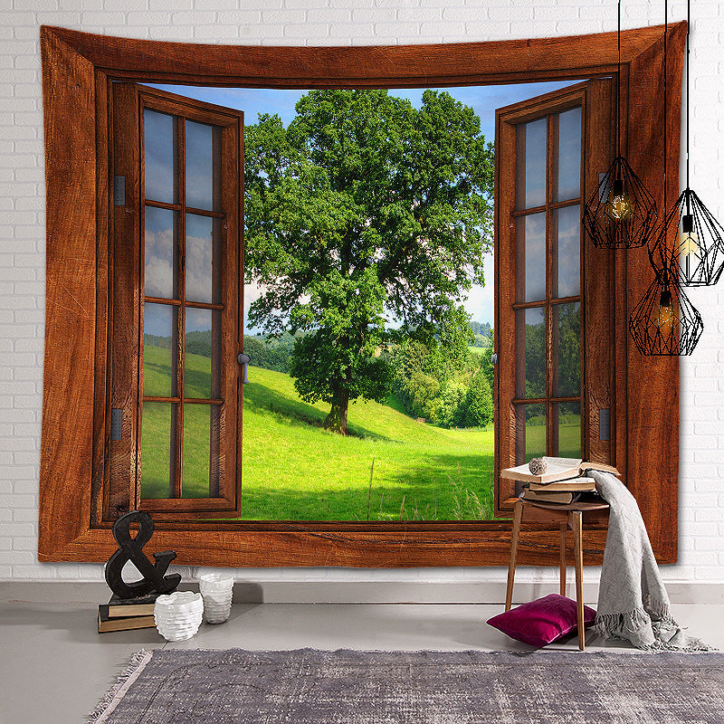 Forest Landscape Patterned Decor Hanging Rugs Wall Art Tapestries for Bedroom Living Room Hall Dorm 23