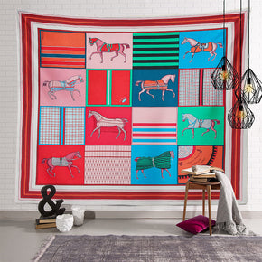 Steed Vintage Patterned Decor Hanging Rugs Wall Art Tapestries for Bedroom Living Room Hall Dorm 01