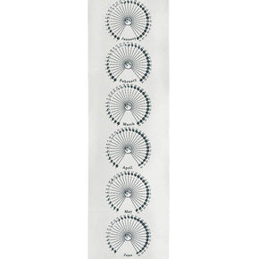 Gradient Moon Phase Pattern White Wall Hanging with Tassels, Cotton Tapestries Wall Art for Bedroom