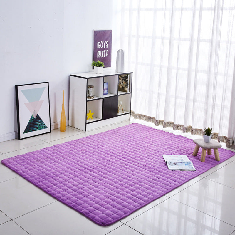 Pueple Modern Coral Fleece Carpets Thickened Decor Anti-Slip Rugs Home for Bedside Entrance Living Room Bedroom