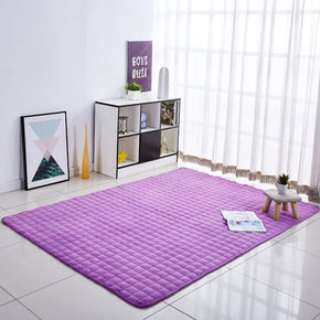 Pueple Modern Coral Fleece Carpets Thickened Decor Anti-Slip Rugs Home for Bedside Entrance Living Room Bedroom