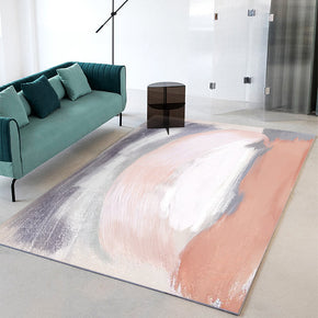 Pink Geometric Print Carpet Simple and comfortable Rugs for Bedroom Living Room