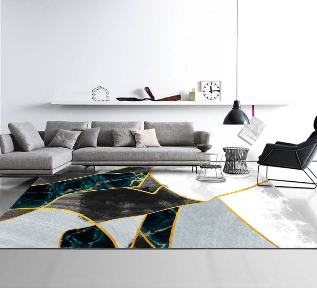 Geometric Area Rugs for Bedroom Living Room Hall