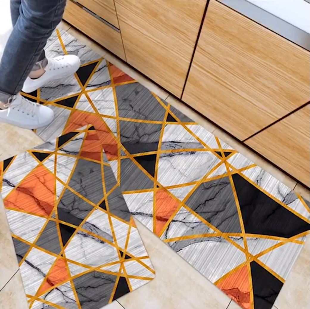 Modern Patterned Geometric Entryway Doormat Runners Rugs Kitchen Bathroom Anti-skip Mats