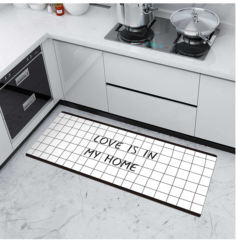 Love is in my home  Letters Modern Patterned Geometric Entryway Doormat Runners Rugs Kitchen Bathroom Anti-skip Mats