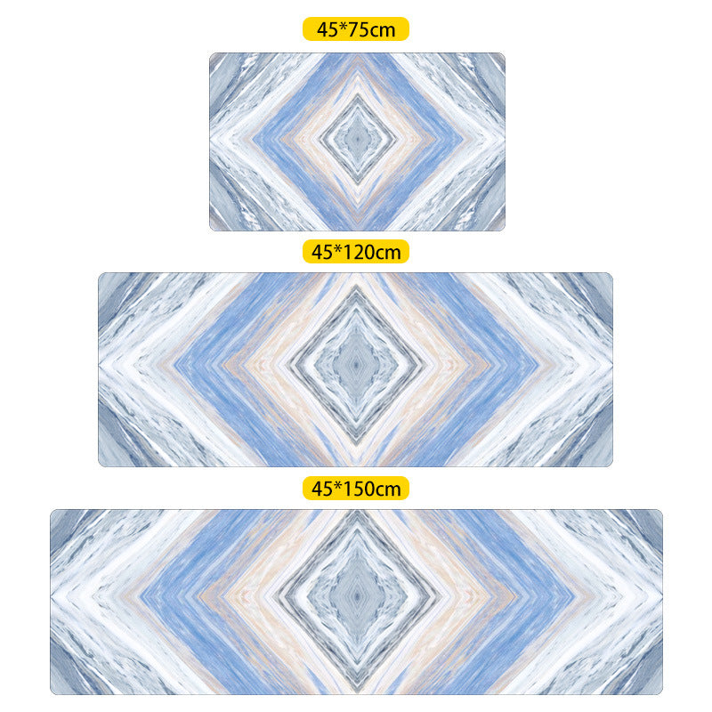 Light Blue Modern Patterned Geometric Entryway Doormat Runners Rugs Kitchen Bathroom Anti-skip Mats