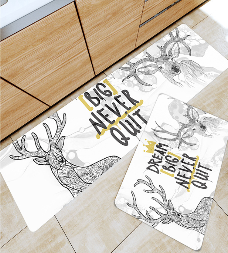 Cartoon Deer Modern Patterned Entryway Doormat Runners Rugs Kitchen Bathroom Anti-skip Mats