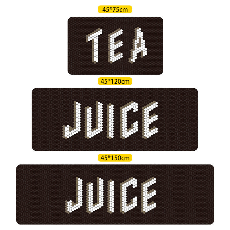 JUICE TEA LETTERS Modern Patterned Geometric Entryway Doormat Runners Rugs Kitchen Bathroom Anti-skip Mats 01