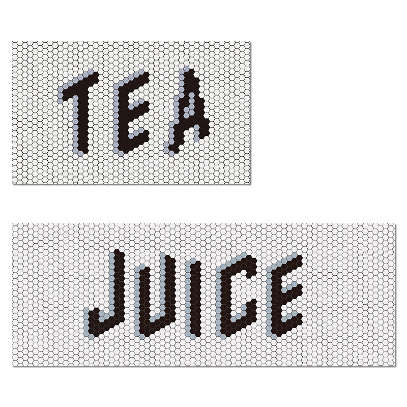 JUICE TEA LETTERS Modern Patterned Geometric Entryway Doormat Runners Rugs Kitchen Bathroom Anti-skip Mats 02